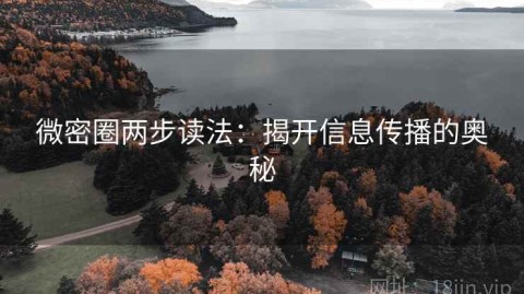 微密圈两步读法：揭开信息传播的奥秘