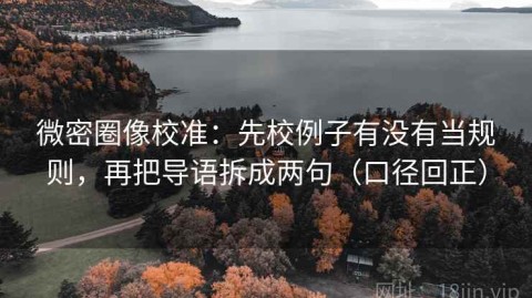 微密圈像校准：先校例子有没有当规则，再把导语拆成两句（口径回正）