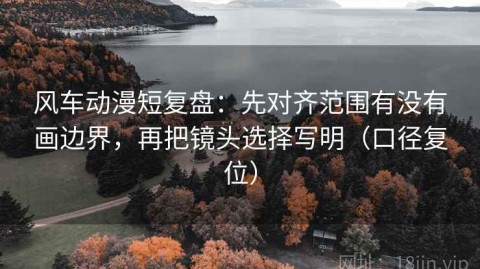风车动漫短复盘：先对齐范围有没有画边界，再把镜头选择写明（口径复位）