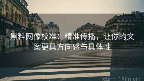 黑料网像校准：精准传播，让你的文案更具方向感与具体性
