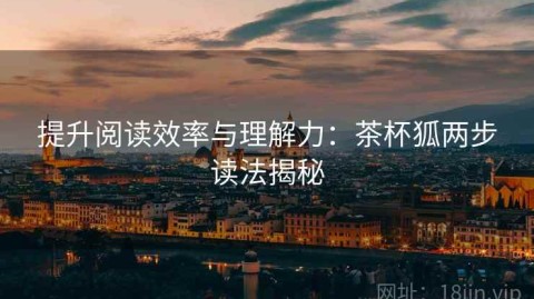 提升阅读效率与理解力：茶杯狐两步读法揭秘