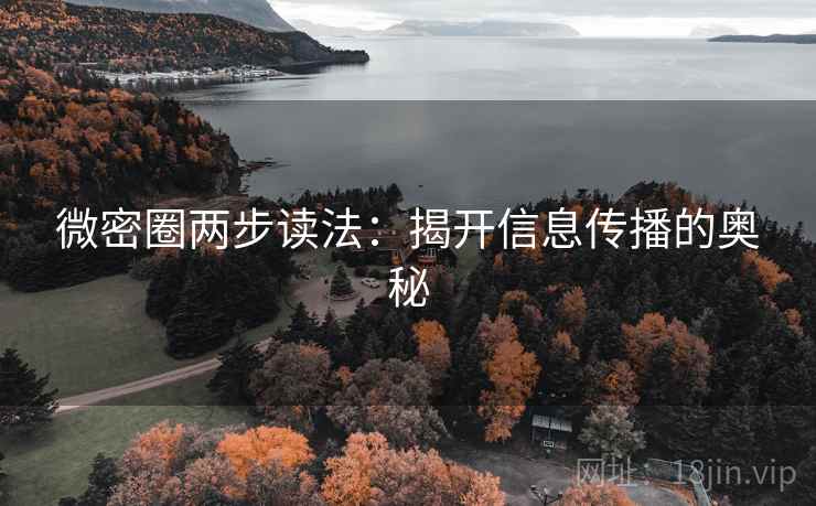 微密圈两步读法：揭开信息传播的奥秘